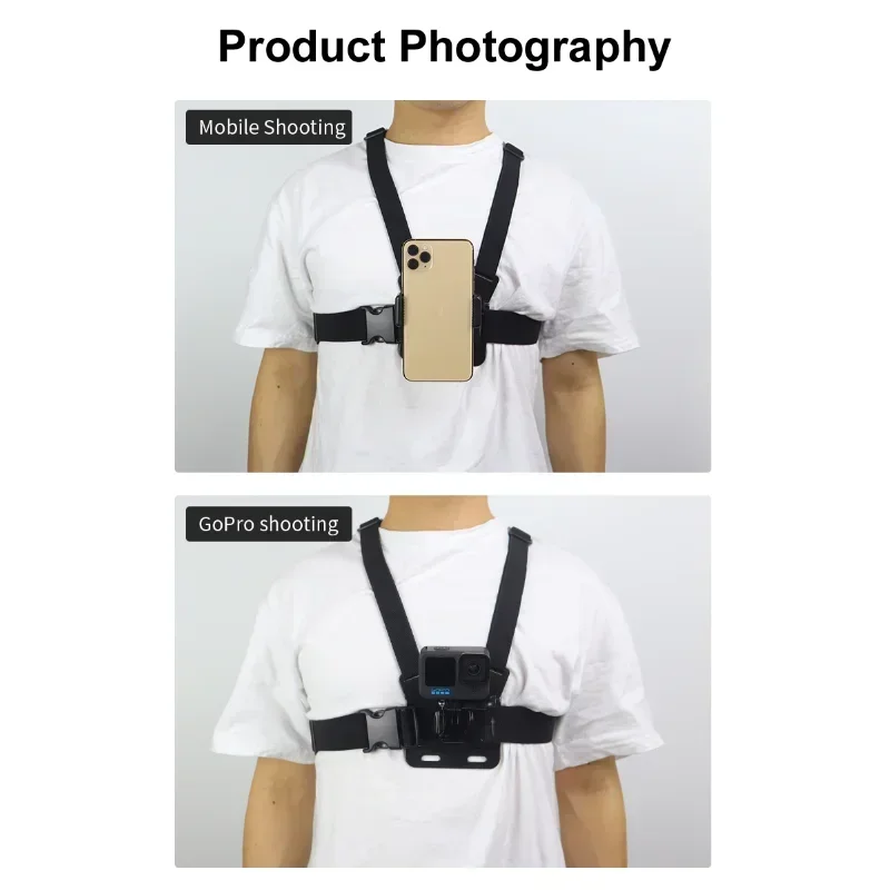 Description Picture 6 of itemHands-Free Sport Camera Chest Strap Mount Harness Strap Holder Cell Phone Clip Five-in-one Suit