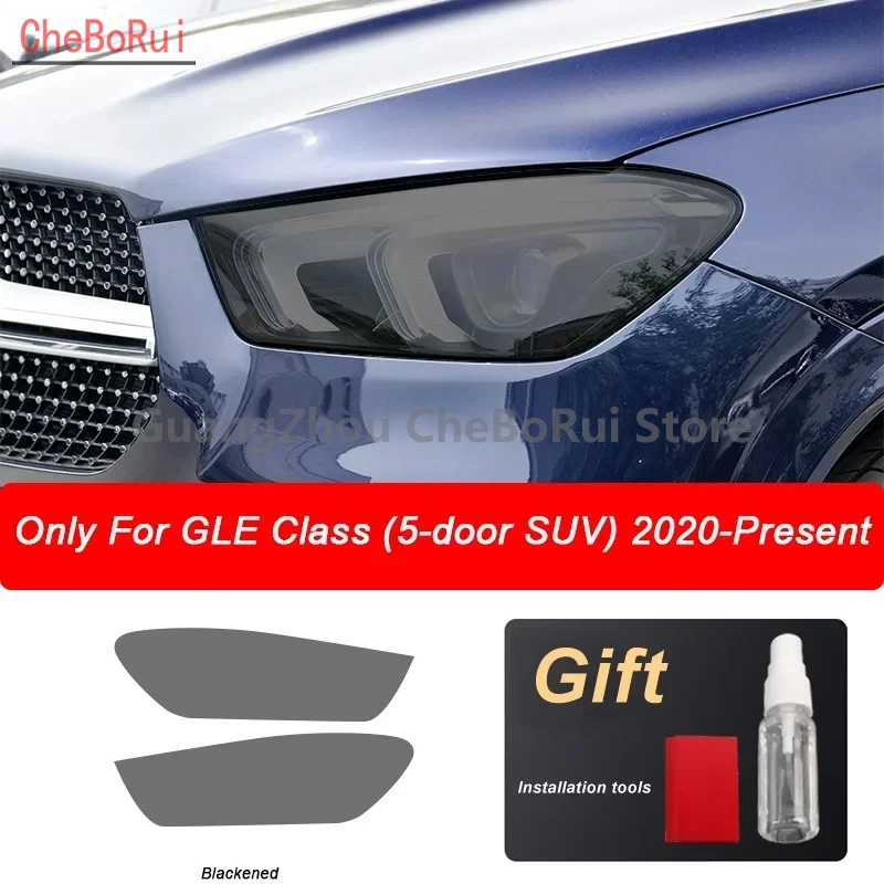 

Car Headlight Protective Film Transparent Black TPU Sticker For Mercedes Benz GLE Class SUV W167 2020 AMG Exterior Accessories