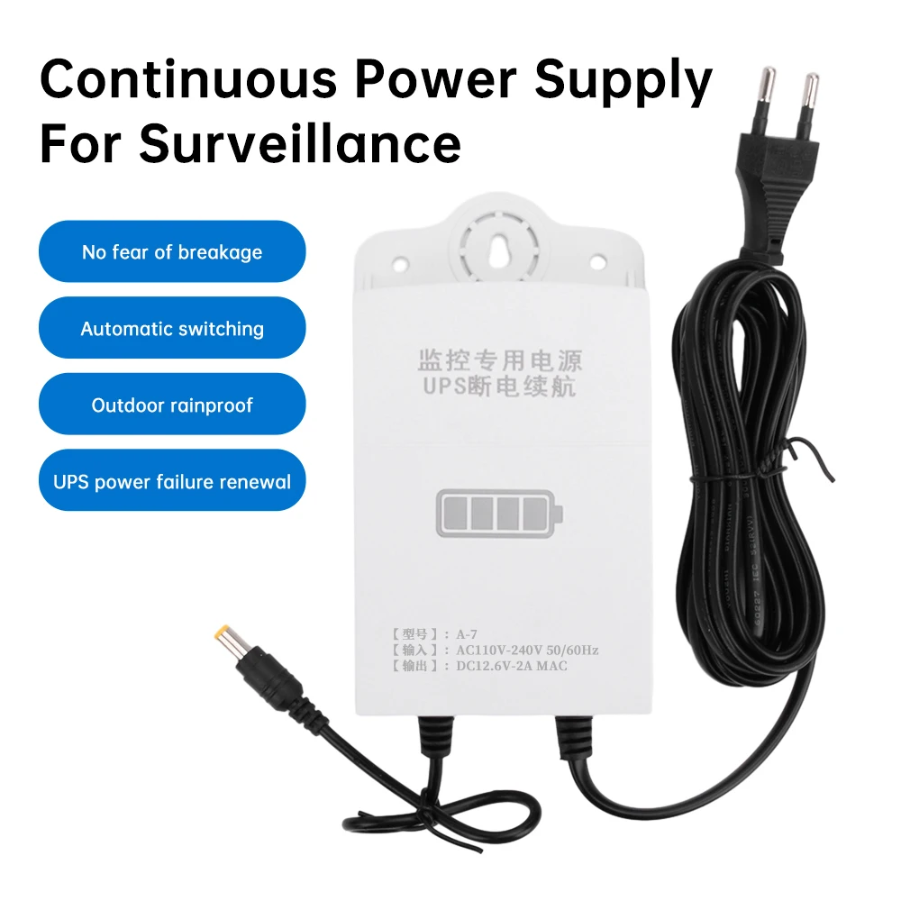 Joselin UPS 12V 2A Con Spina EU, Alimentazione Ininterrotta Per Router Wi-Fi, Modem E Telecamere Di Sicurezza, Batteria Di Backup