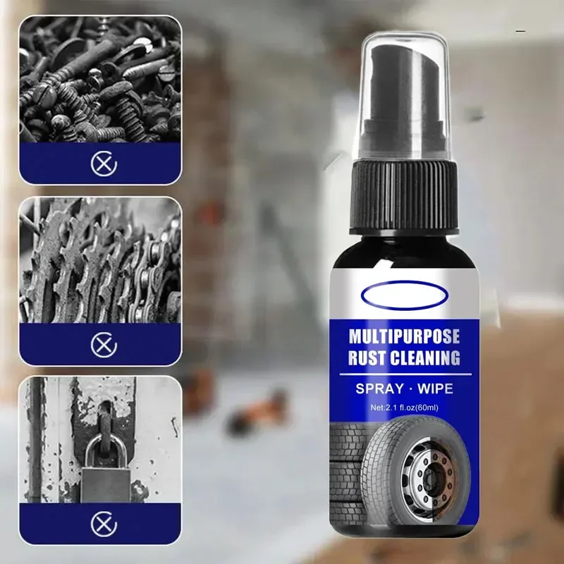 Heavy-Duty Metal Rust Remover Ultra-Concentrated Rust Remover Spray 500ml Powerful Metal Rust Remover Car Maintenance Cleaning 3