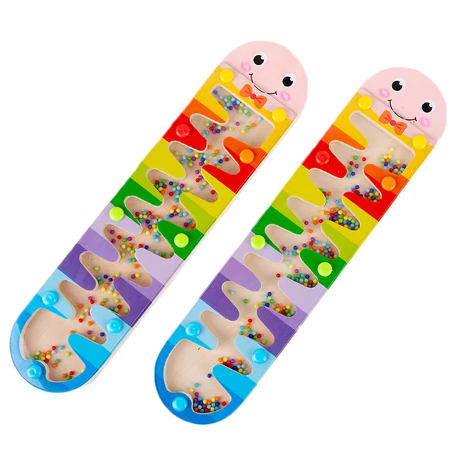 Wooden Rain Stick Musical Instrument Toy Large Rainbow Rainmaker Board Hourglass Montessori Sensory Toys Gifts For Toddlers Baby 1