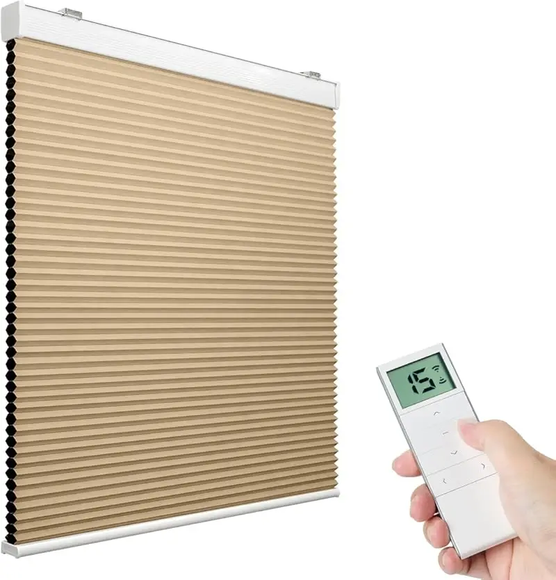 ขายร้อนตลาดอเมริกันผ้าฉนวนกันความร้อน App Wifi รีโมทคอนโทรลมอเตอร์รังผึ้ง Cellular Blinds สําหรับ Windows 1