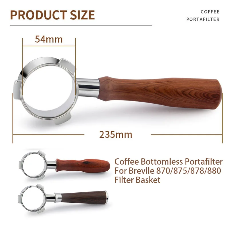 54mm Bottomless Espresso Portafilter for Breville...
