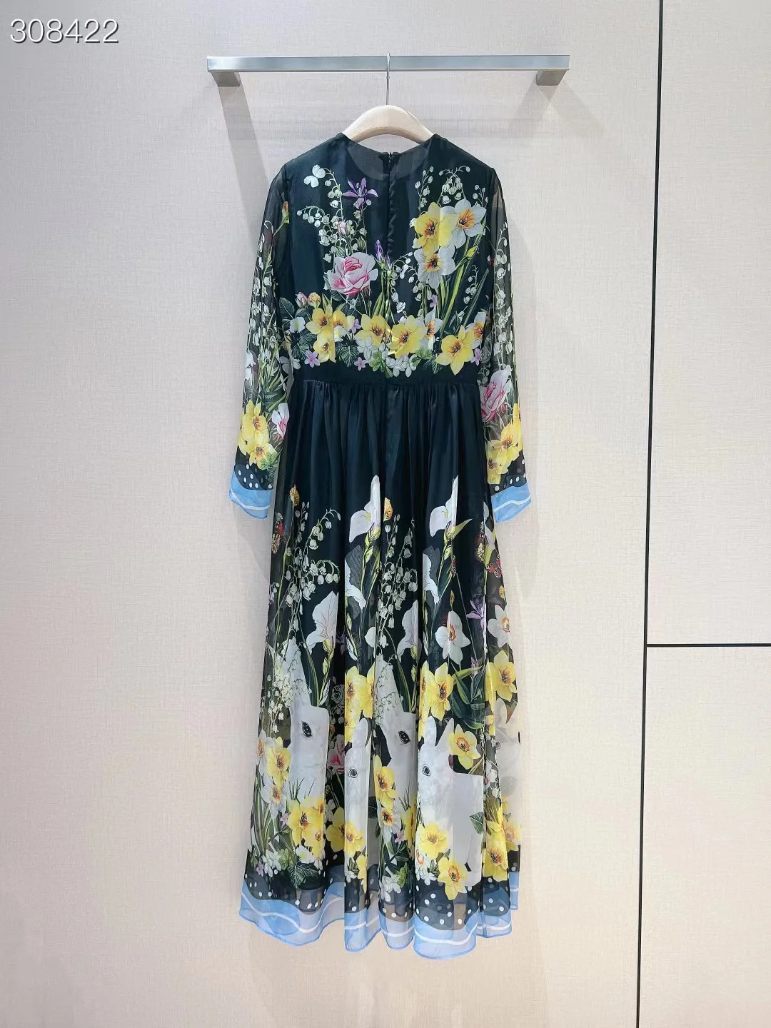 

Fyion High Quality 2023 Summer Women Fashion Runway Top Holiday Long Print Chiffon Dress Ladies Hot Sale Long Dresses