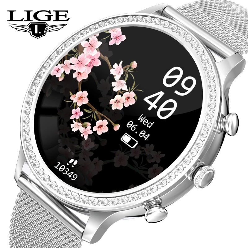 

LIGE 2022 Bluetooth Call Smart Watch Women Custom Dial Watches Sports Fitness Tracker Smart Bracelet Heart Rate Smartwatch Lady