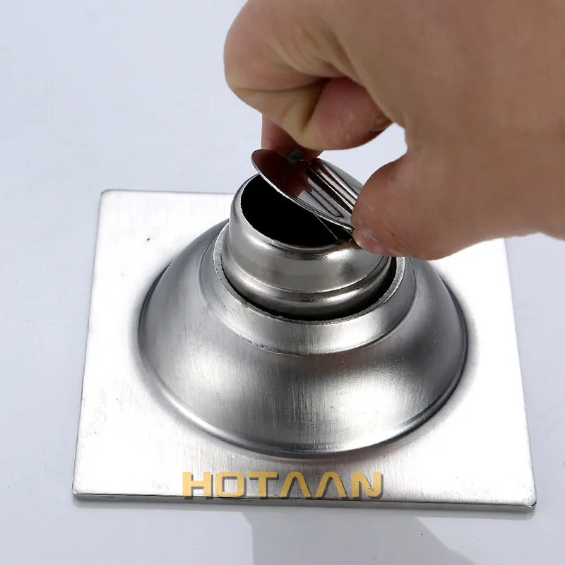 Shower Drain Shower Drain Thick SUS 304# Stainless Steel Floor Drain Bathroom Toilet Kitchen Balcony Dedicated To prevent odor
