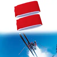 2 Pcs Ski Straps Adjustable Snowboard Carrier Strap Ski Fixing Wraps Ski Wraps Ties Fastener Straps for Carrying Ski Gear 2