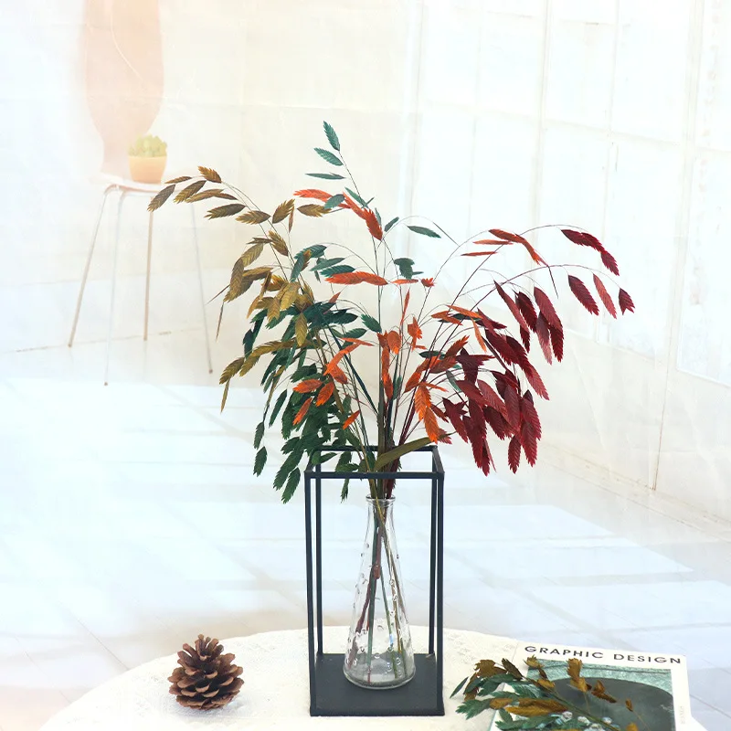 

Natural Grass Green、Red、Orang、Tender Green Bouquet Fashin Living Room Decoration Fresh Dried Flowers For Vase Decor
