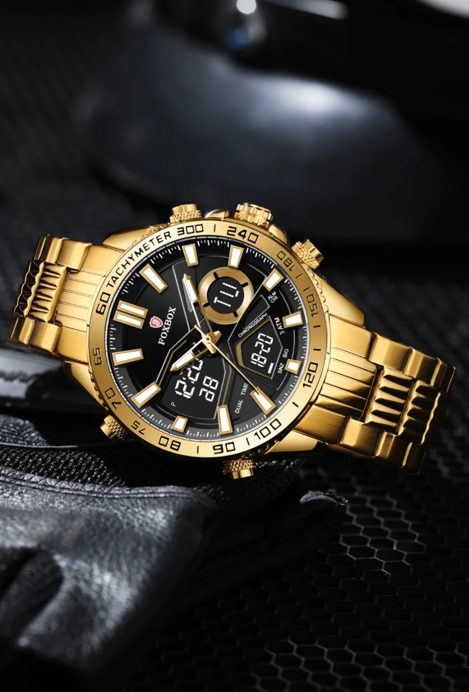 Men Watches Quartz Digital Male Clock Military Sport Blue Stainless Steel Man's Wrist watch_voghion.com