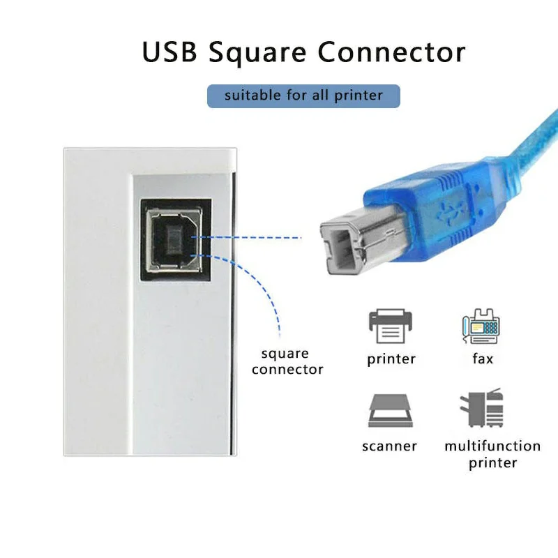 USB 프린터 케이블 USB 유형 B 남성-남성 USB 2.0 케이블 Canon Epson HP ZJiang 라벨 프린터 DAC USB 프린터 0.5m 1m 1.5m