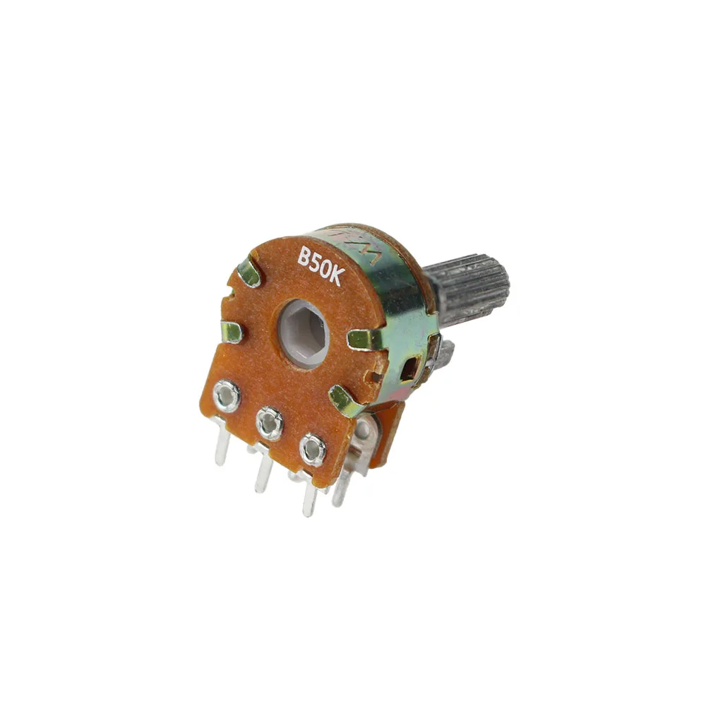 5pcs WH148-20MM-6Pin Dual Potentiometer B1K B2K B5K B10K B20K B50K B100K B250K B1M Ohm Variable Rotary Carbon Film Resistor