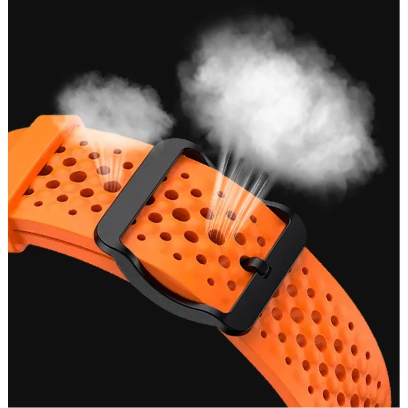 Breathable Soft Silicone Waterproof Sport Watch Strap