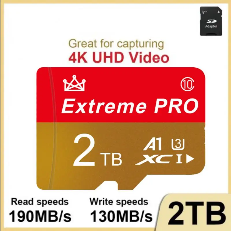 Scheda Di Memoria 2Tb Extreme Pro Mini Sd Card 128Gb U3 V30 Tf Card 1Tb Scheda Flash Ad Alta Velocità Per Fotocamera Del Telefono Drone Scheda Sd Da 1