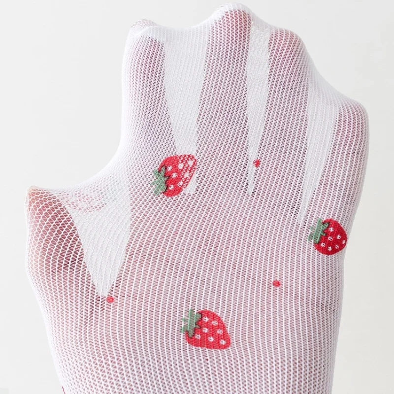 Kids Pantyhose Toddler Tights Lawadka Kids Girls Tights Fashion Stockings Print Strawberry Thin Soft Pantyhose For Children's Girl Summer Mesh Tight 3-12Years