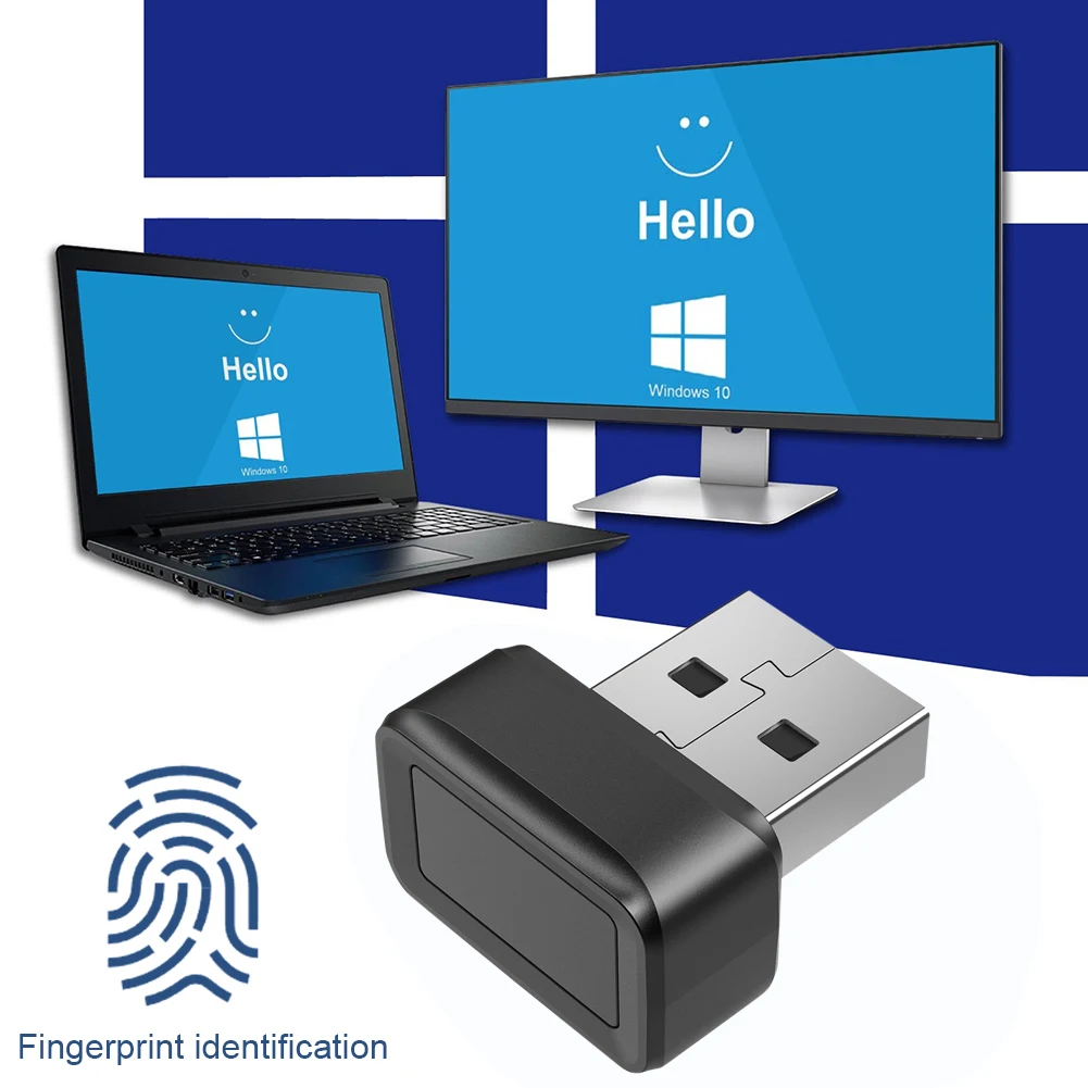USB 지문 키 리더 FIDO U2F 휴대용 키 윈도우 헬로 안티-스푸핑 빠른 ..