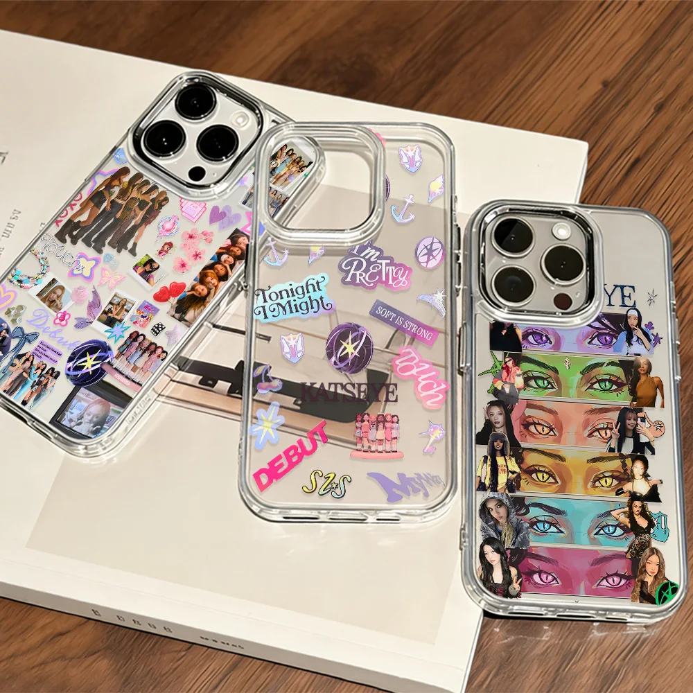 Fashion K-KATSEYEs Transparent Soft Silicone TPU Phone Case