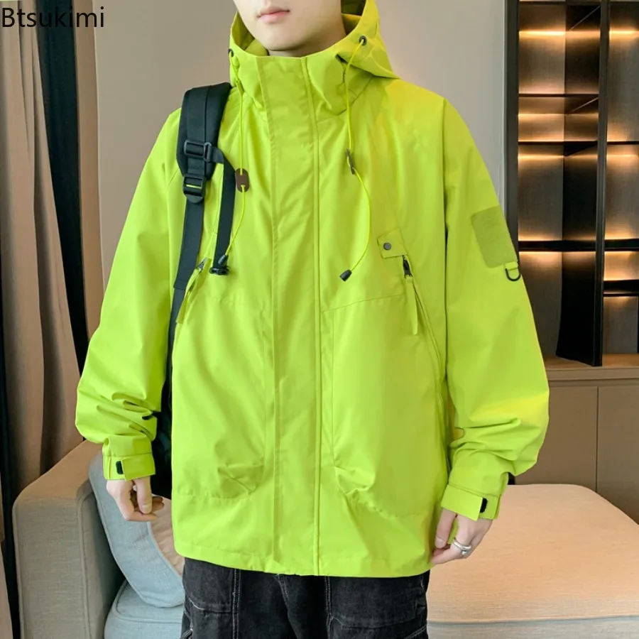 2026 Men's Jacket Aterproof Windbreaker Autumn Techwear Workwear Coat Outdoor Hiking Raincoat High-End Streetwear Outerwear Male - 4