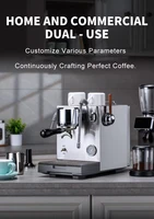 CAFOVO E120 9Bar Commercial Dual Boiler Espresso Machine ULKA Pump OPV System with OLED Display for Cafe Coffee Maker 220V 1