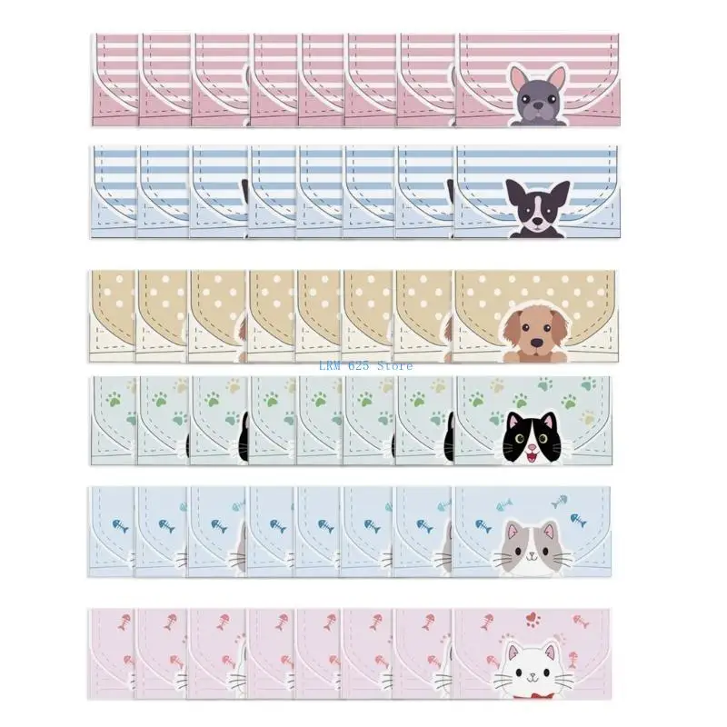 41QA 문구지 종이 세트 24pcs 6.4x8.4 인치 생일 졸업식 졸업식 용지 인사말 카드를위한 일감 접이식 시트