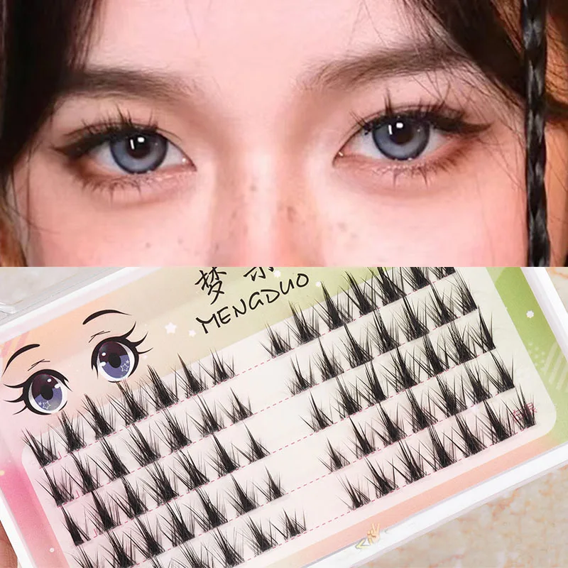 

New ndividual Eyelashes Fluffy Natural Segmented Eyelashes Bundles Dramatic Lashes Extension False Eyelashes Makeup Tool