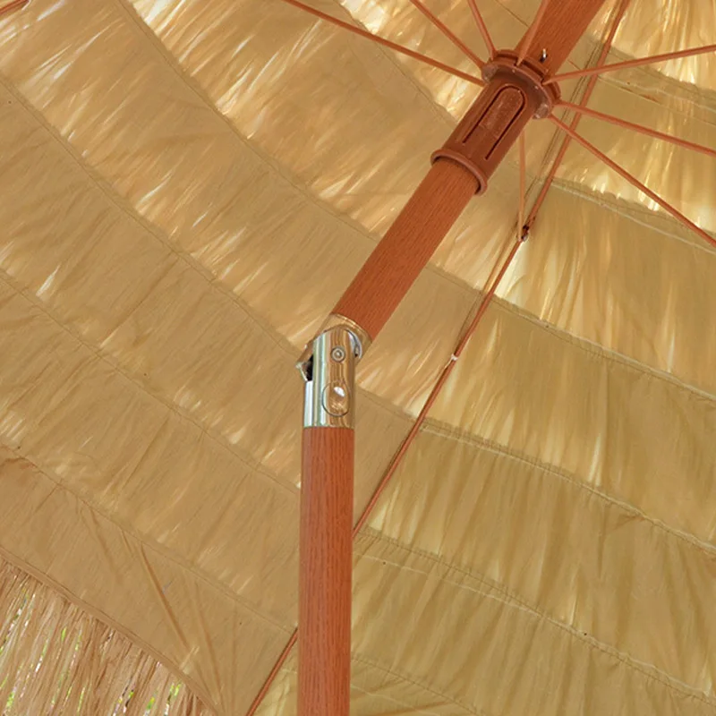 Simulated Straw Umbrella Reinforced Straw Umbrella Windproof and Rainproof Outdoor Sun