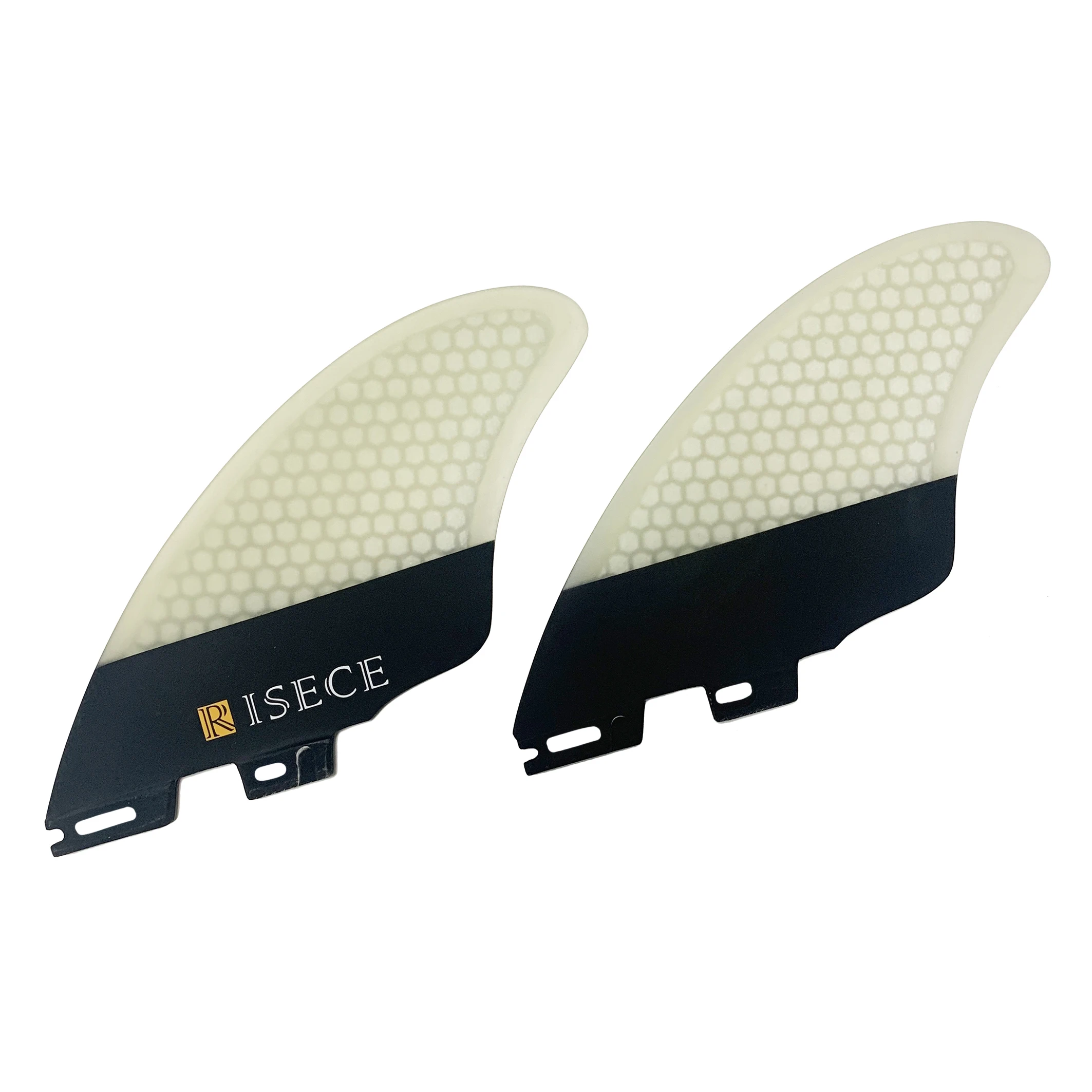 RISECE FCS 2 Surfboard Fins Performance Keel Honeycomb Core Twin Tab Fins for Surfing