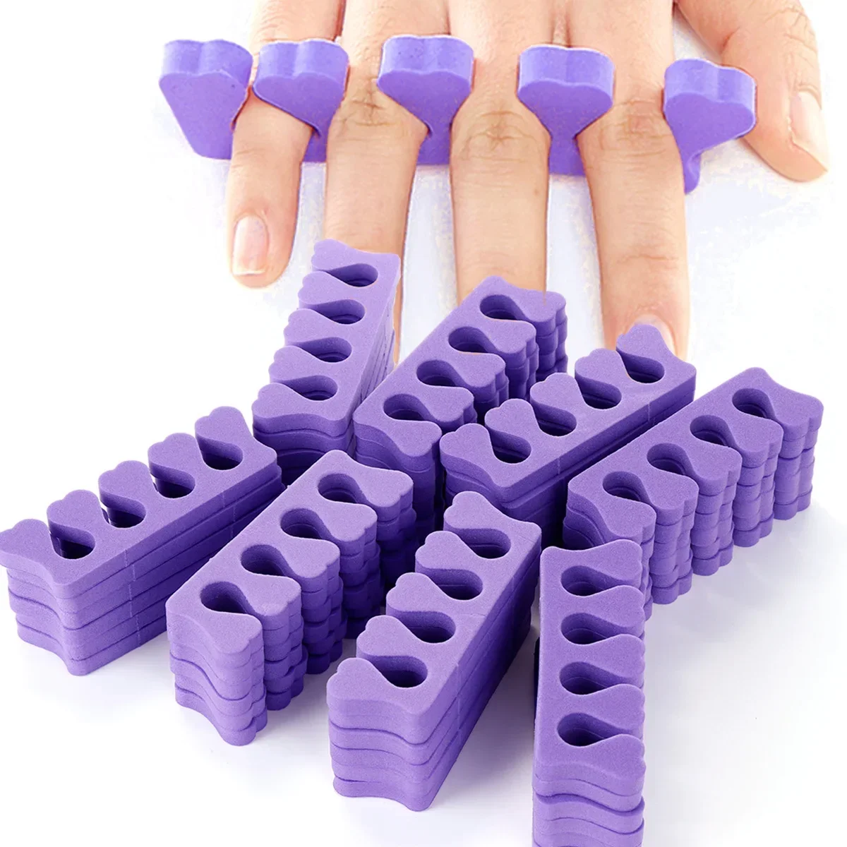 Nail Art Tools Finger Toe Separators 10/50Pcs Manicure Pedicure Accessories