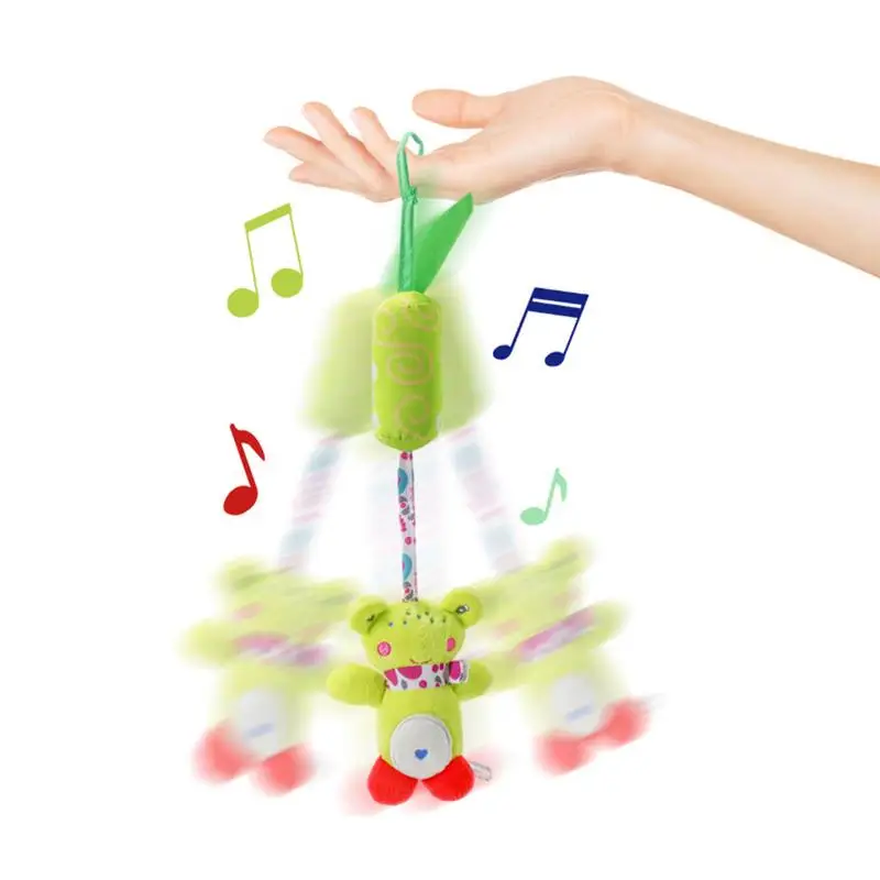 Car Seat Toy Plush Animals Baby Car Seat Stroller Toy Baby Crib Hanging Rattles Toys Pram Hanging Dolls for Babies Newborn