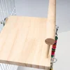 Bird Stand Platform Swing Toys Wooden Parrot Swing Toy Suspension Bridge Climbing Frame with Chewing Beads Birdcage Accessories 3