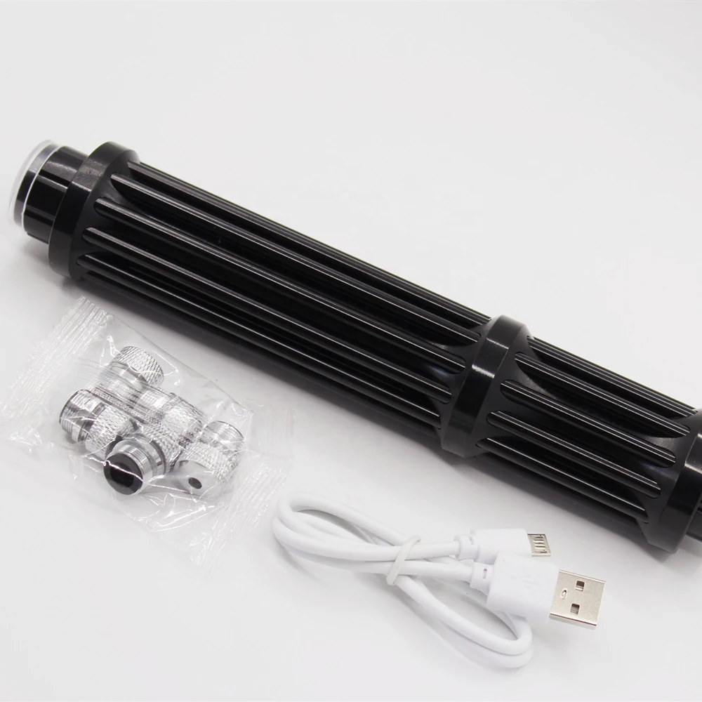 Pointeur Laser 21cm 017, mise au point réglable à un point, Guide de lumière Laser, doigt étoile, stylo de vente LED