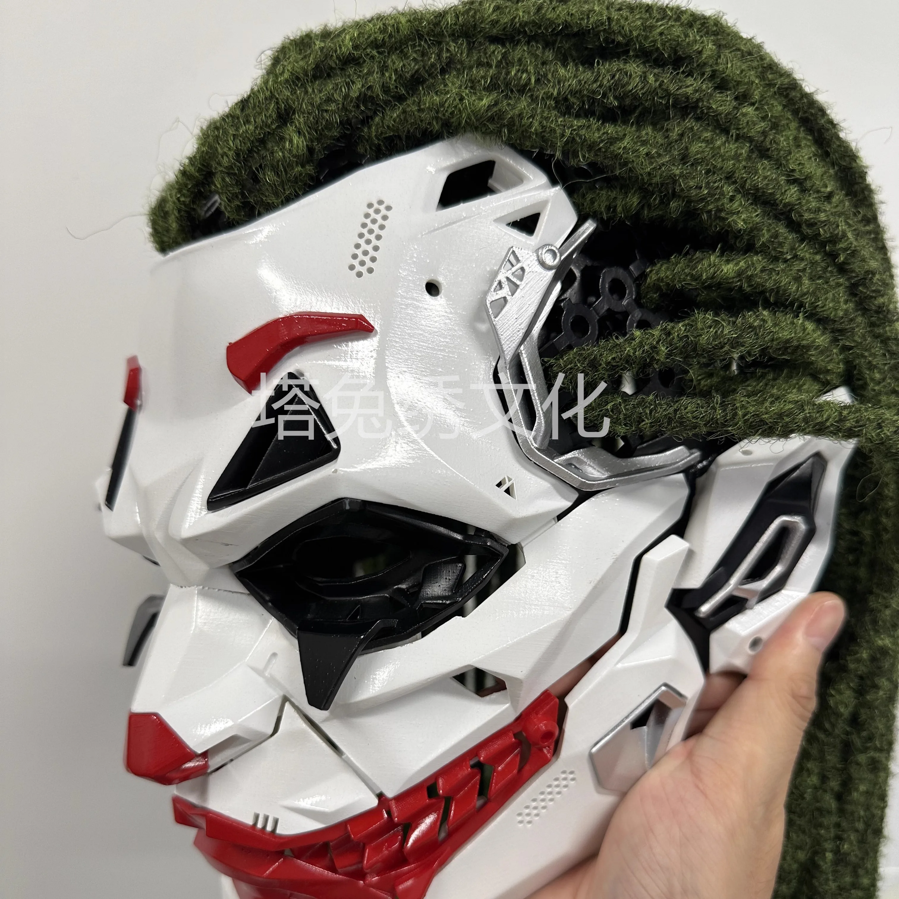 Joker Masks Cyberpunk Masks Clown Braids 2d Cosplay Resin Custom Products Halloween Anime Role-Playing Props And Gifts Toys 2