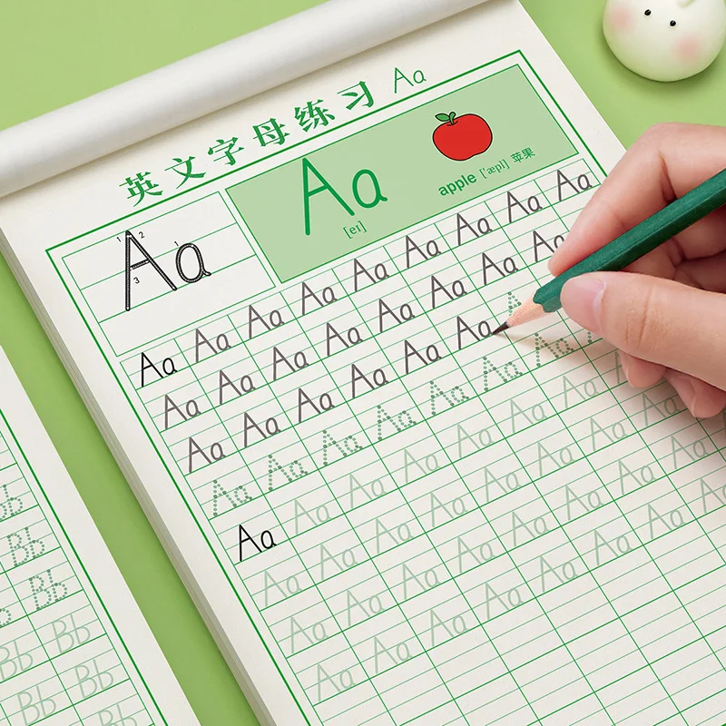 

26 English Alphabet Practice Copybook Pen Control Training Early Learning Letters Exercise Book for Kids Kindergarten Children