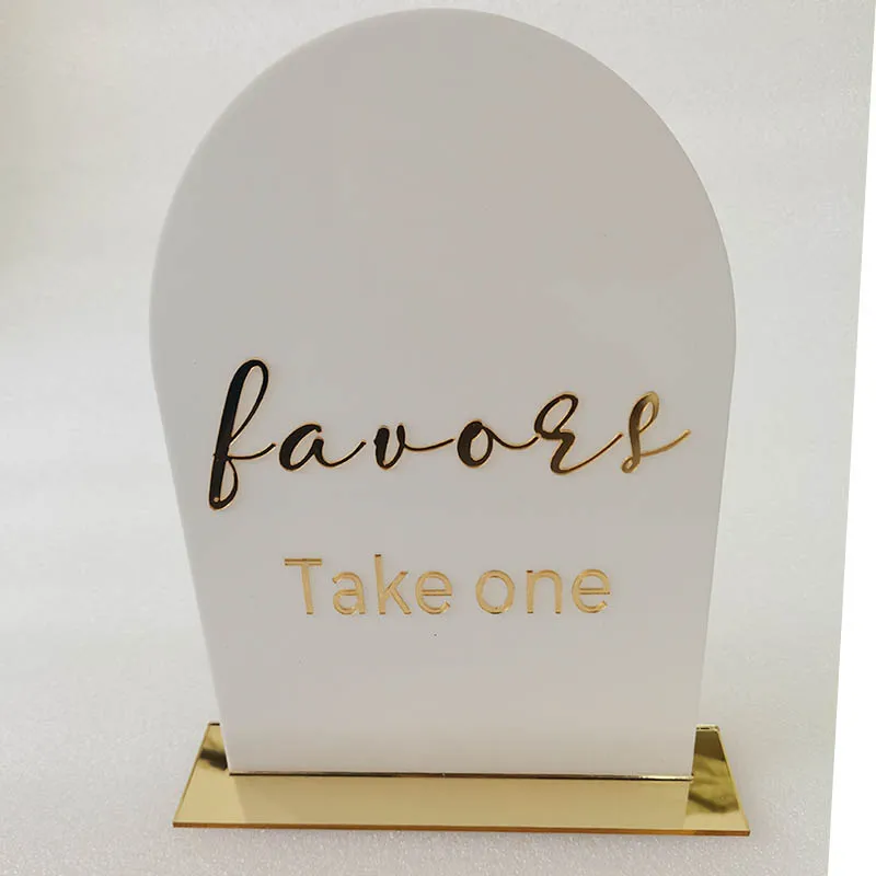 Arch Shape Acrylic Table Sign, Welcome Sign Personalized Name Signs for Table Decor, Party Favors