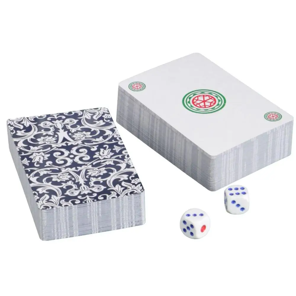 Description Picture 2 of item144 Cards/Set Mahjong Playing Cards Matte Travel Game Pokers Set Accessories For Family Gathering interactive game supplies