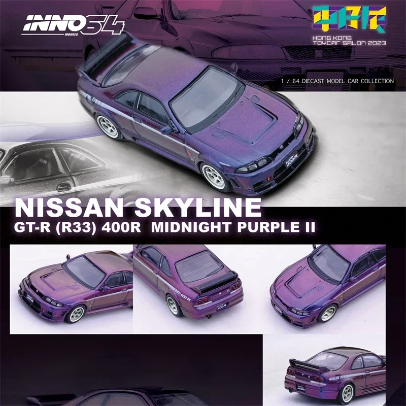 

INNO 1:64 NISSAN SKYLINE GT-R R33 NISMO 400R Midnight Purple II HK Toycar Salon 2023 Edtion Diecast Model Car