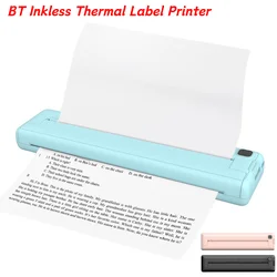 BT Portable Thermal Printer BT Thermal Label Printer Rechargeable Inkless Thermal Printer for Journal Photos Notes for Kids Gift