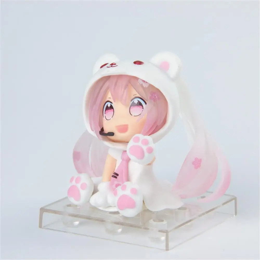 Japão Sakura Miku Chapéusne Anime Figuras De Ação PVC Rosa Kawaii