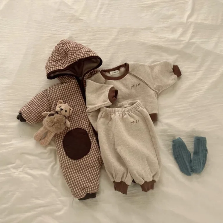 Autumn Winter Boy Girl Baby Fleece Thicken Long Sleeve Sweatshirt Children Plus Velvet Warm Tops Kid Retro Cotton Pullover Shirt