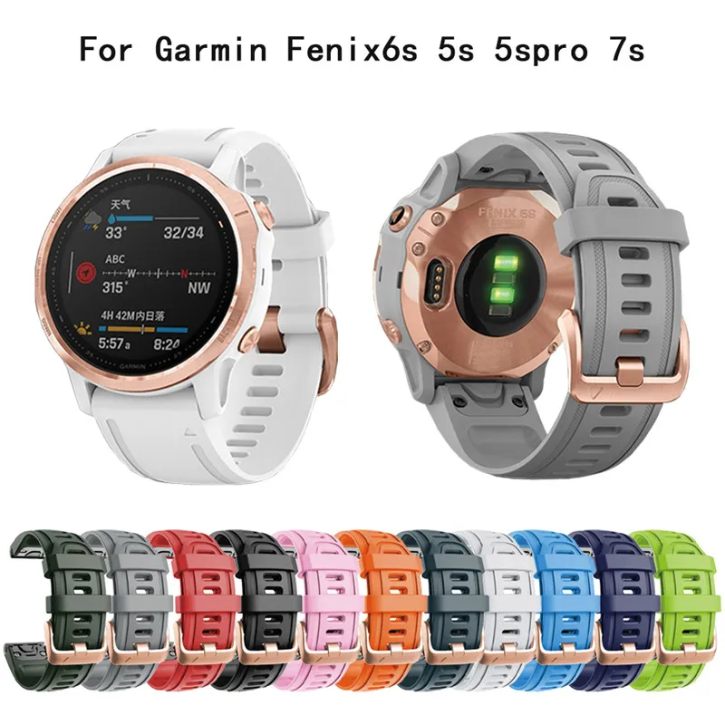 20mm hodinky pás řemen pro fenix 6S 6S pro 5S silikon watchbands kapel náhrada pro fenix7s chytrá hodinky pás