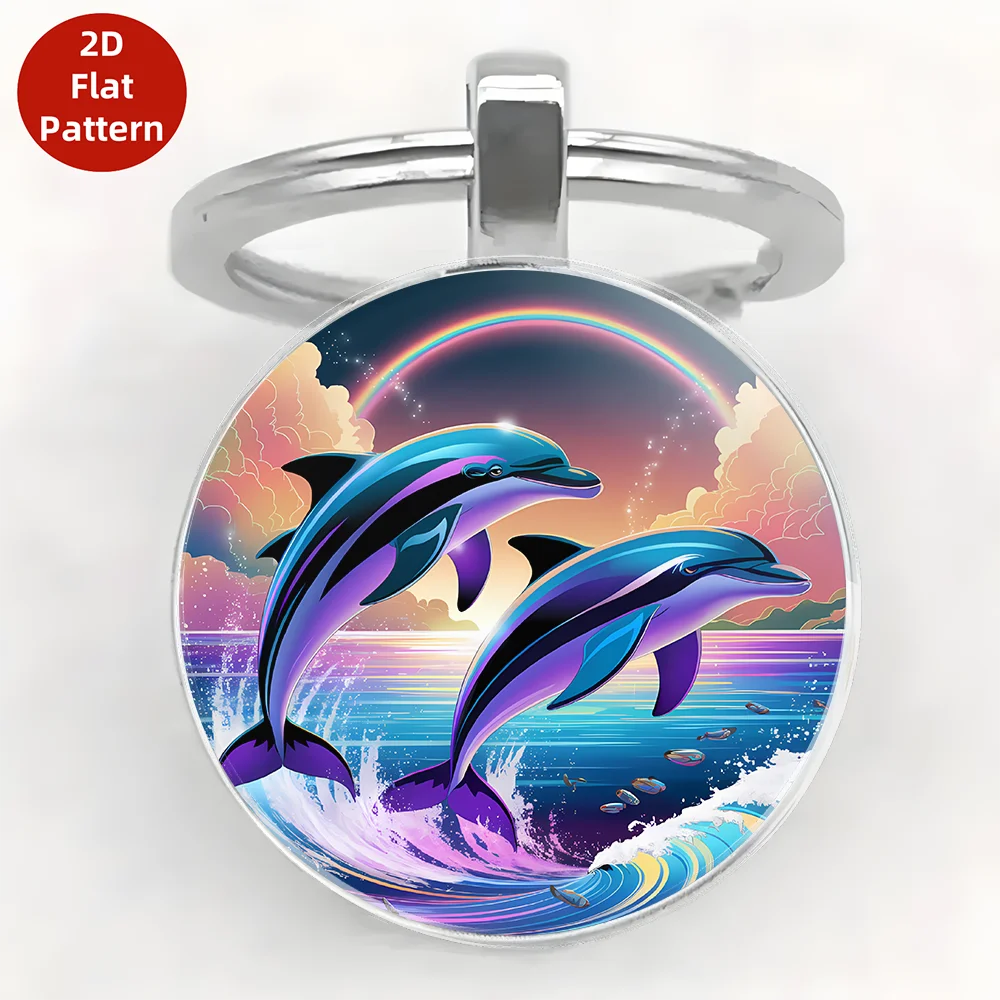 Noter 7-Stile Meerestier-Schlüsselanhänger für Männer und Frauen, niedliche Schildkröte, Delphin, Anker, flacher Schlüsselanhänger, Auto-Rucksack-Charm-Anhänger, Dekoration – Detail 10