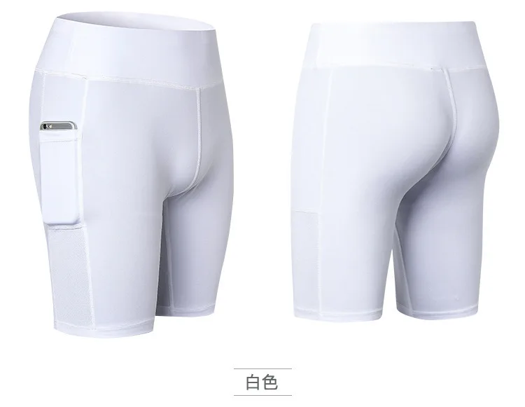 Womens Yoga Shorts - Quick Dry Fitness Biker Running Shorts with Pocket