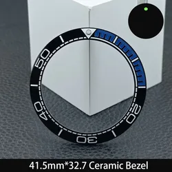 Luminous Ceramic/Aluminum Bezel with Decorative Ring for Men's Watch Accessories (NO.9 Ceramic)