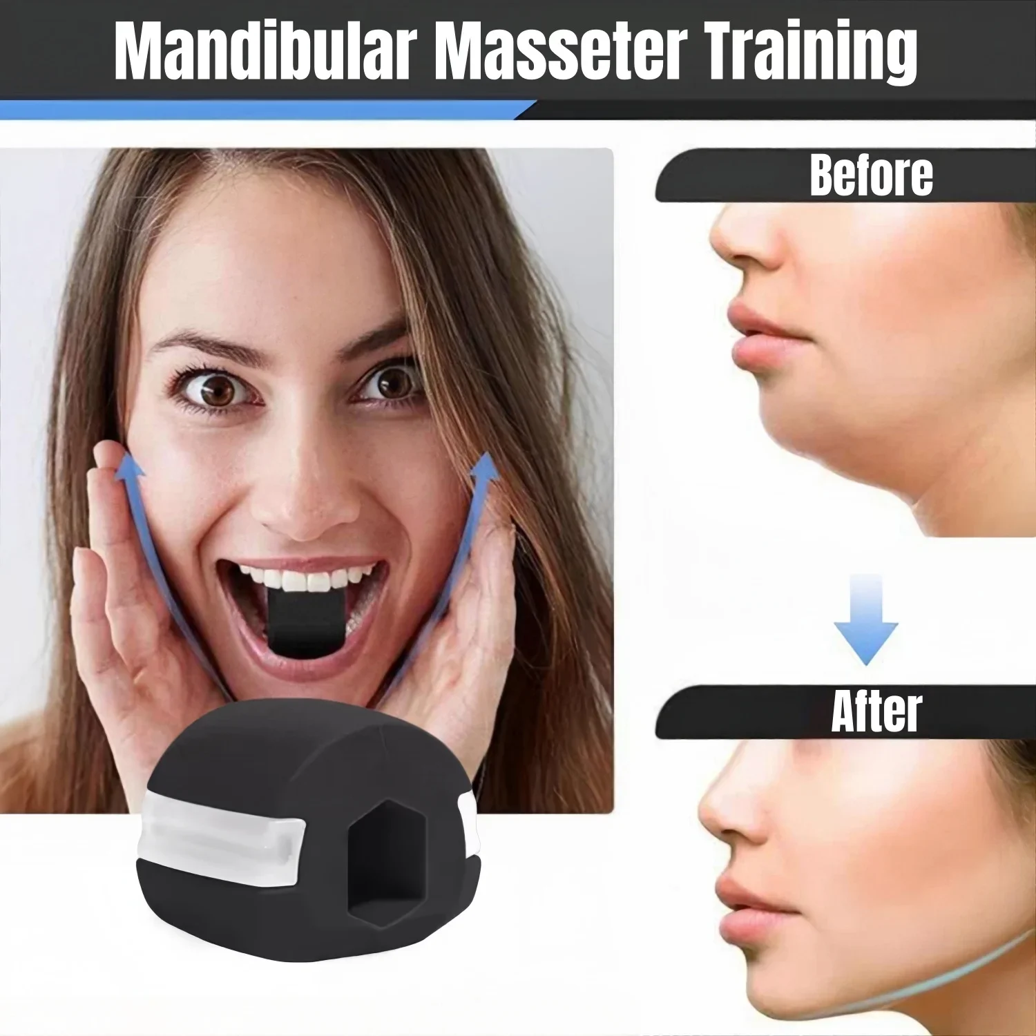 Silica Gel Face Fitness Ball Jaw Exerciser Facial Toner Reduce Double Chin Relax Ball Gym Fitness Training Jaw Simulator