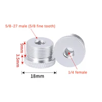 Mic Stand Adapter 1/4 to 5/8 3/8 to 5/8 Female to Male Screw Thread Adapter for Camera LCD Monitor Microphone Stand Adapter 6