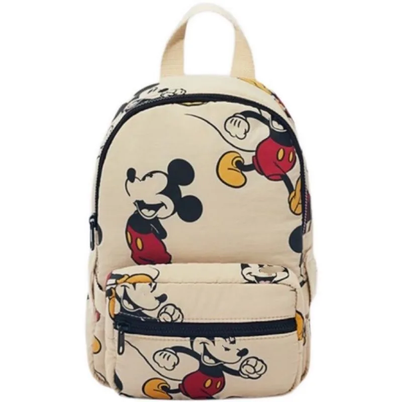 Disney-mochila escolar con estampado de Mickey Mouse para niños, mochila ligera con bonito estampado de Mickey Mouse, nueva moda