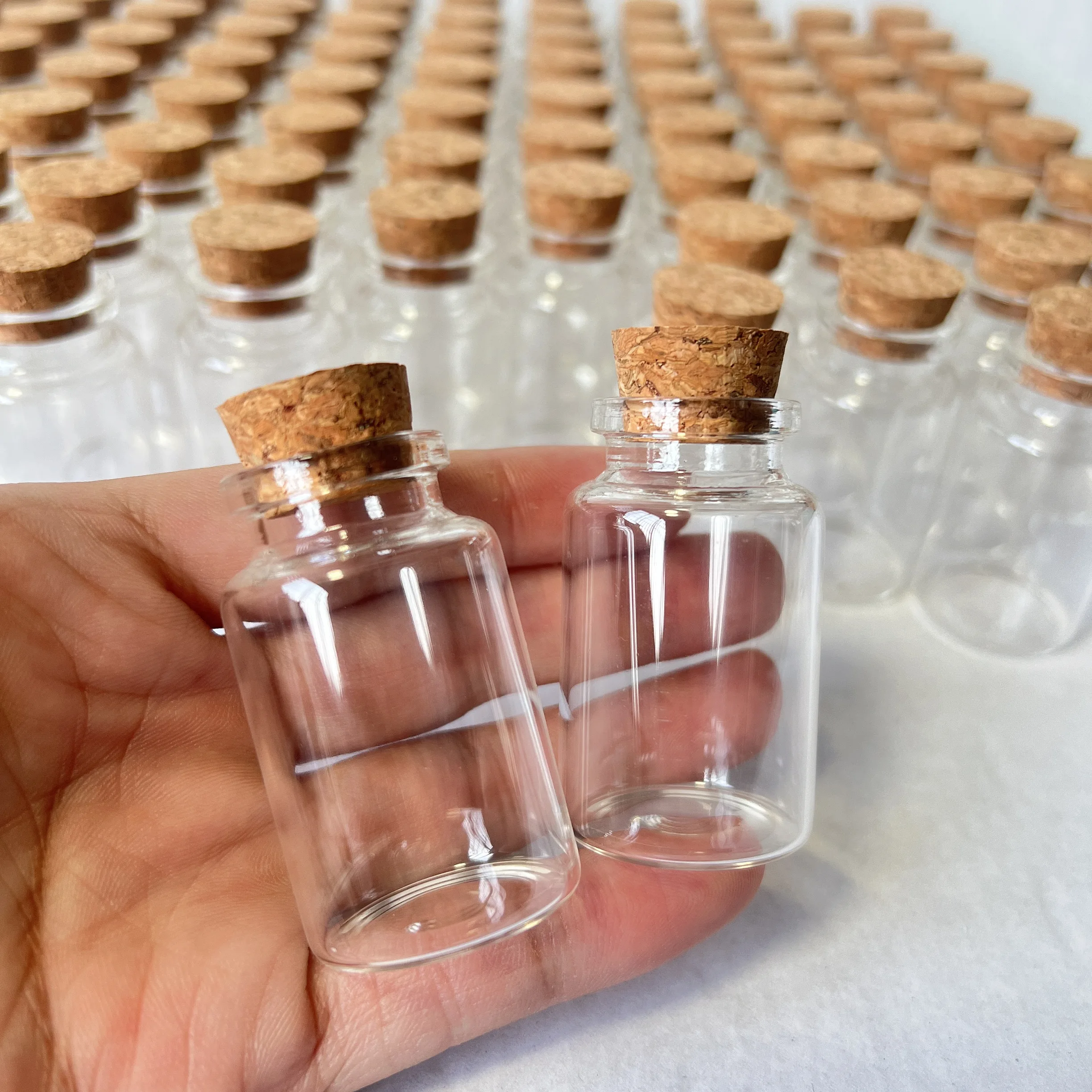 15/36/48 pcs 30x50mm 20ml Glass Bottles Cork Stopper Tiny Jars Clear Mini Containers DIY Home Decor Wishing Bottles Wedding Gift 3