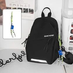 Unisex Lightweight Crossbody Chest Bag (Black Strap Pendant)