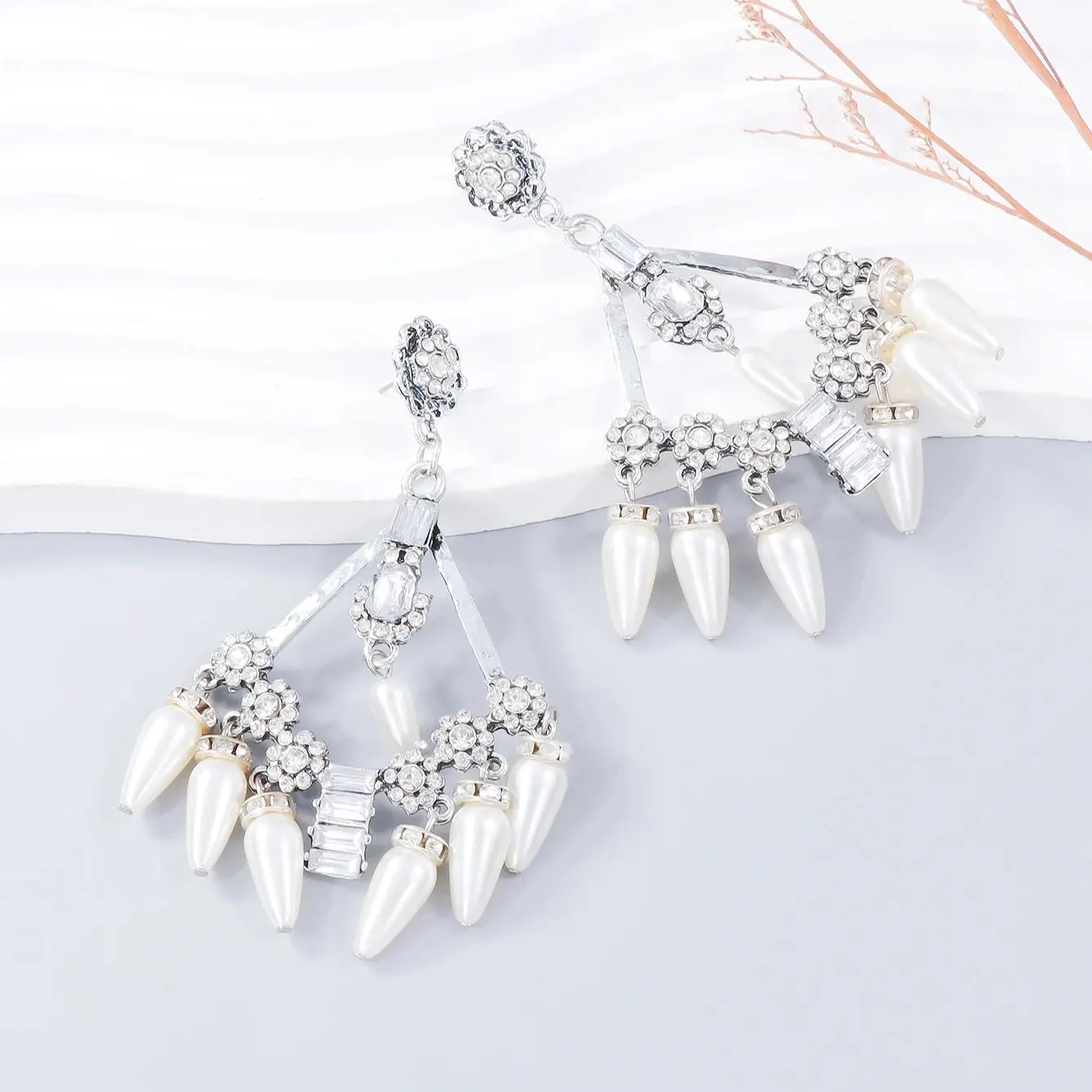 JURAN boho simulované perly hroutit se náušnice pro ženy svatební čerstvě móda dívčí večírek dar dangle výrok náušnice šperků