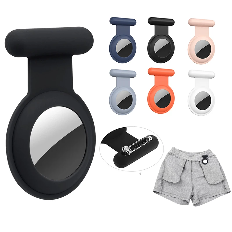 

Safety Pin Case For Airtag Tracker Silicone Protective Cover For Airtags Protective Sleeve Coverfor Elderly Kid Pet Clothi