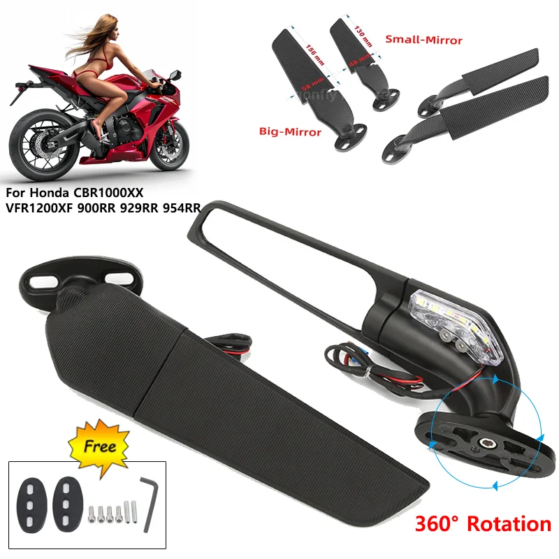 

Мотоциклетное зеркало заднего вида для Honda CBR1000XX VFR1200XF 900RR 929RR 954RR